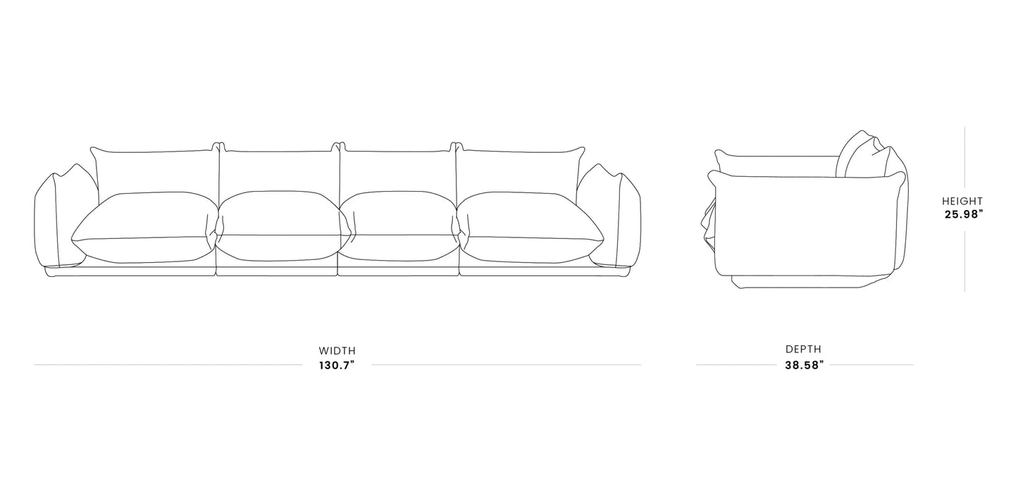 UNO 130'' Sofa