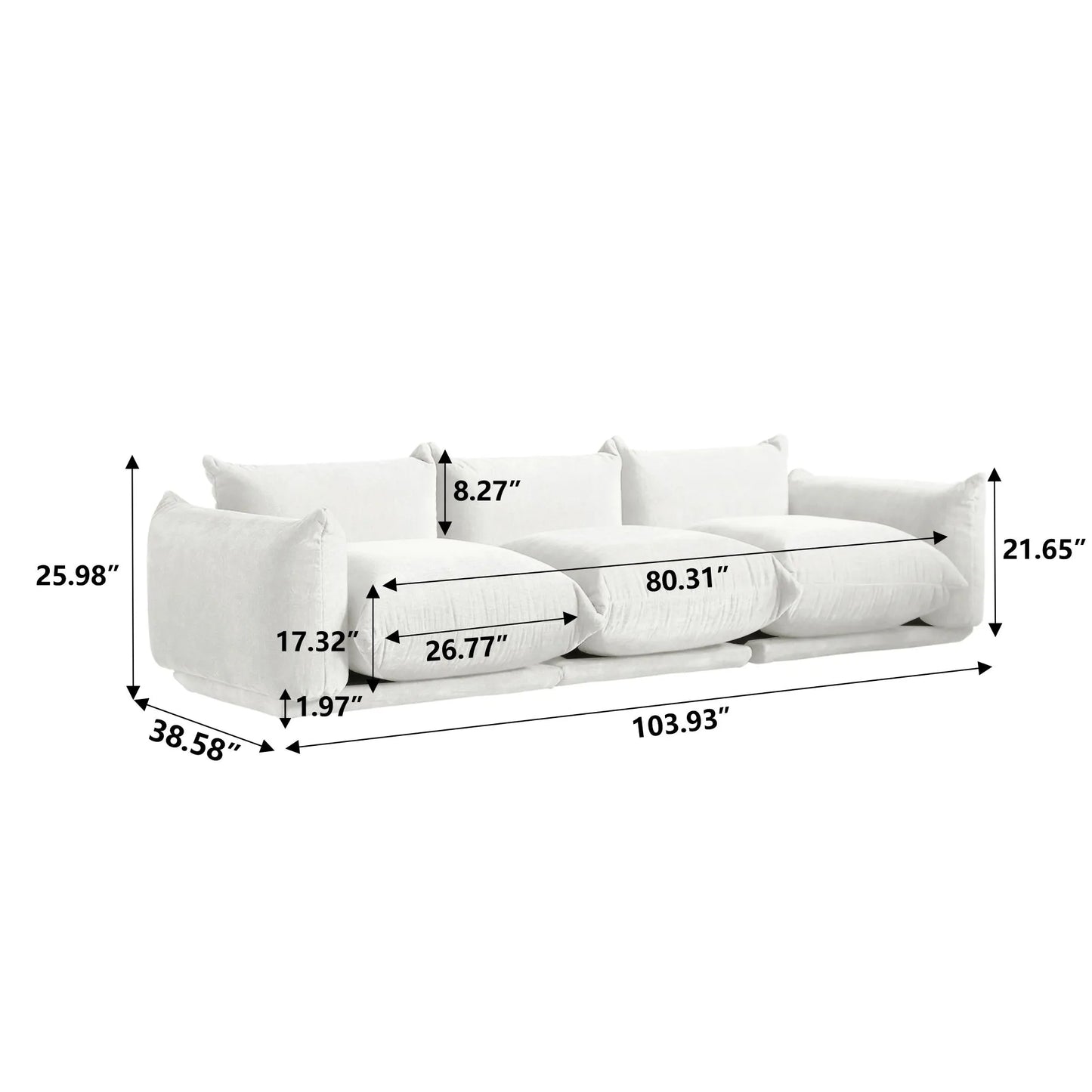 UNO 104'' Sofa