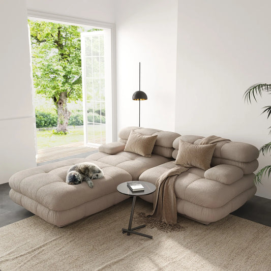 SAVOIR 72″ Sectional Sofa Loveseat With Ottoman