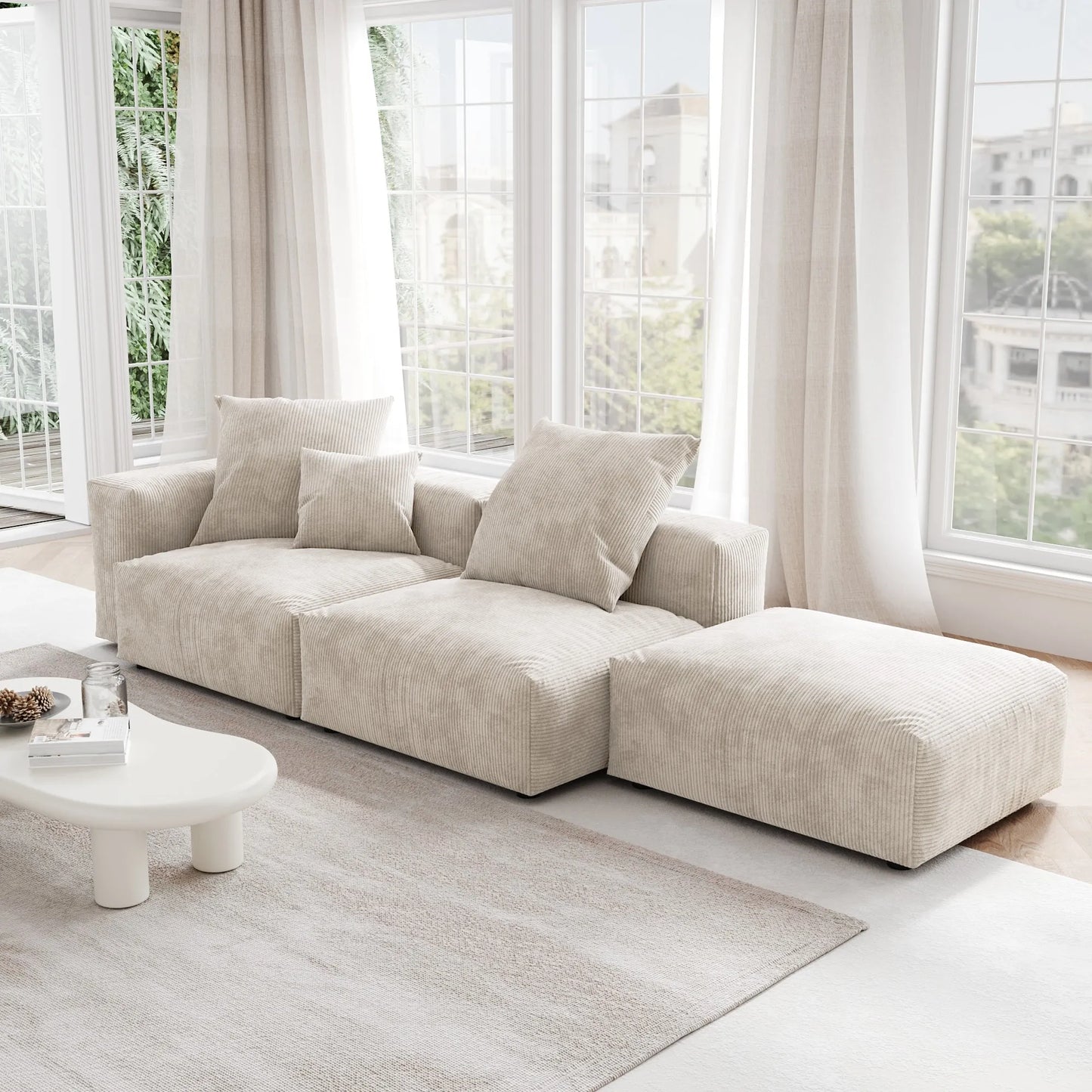 NAVI 130'' Sectional Sofa I Shape