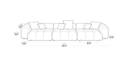 SOHO 144'' Sectional Sofa