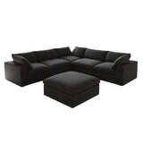 Cloud | 120.45" Modular Sofa-Multi Seat with Ottoman Couch Set