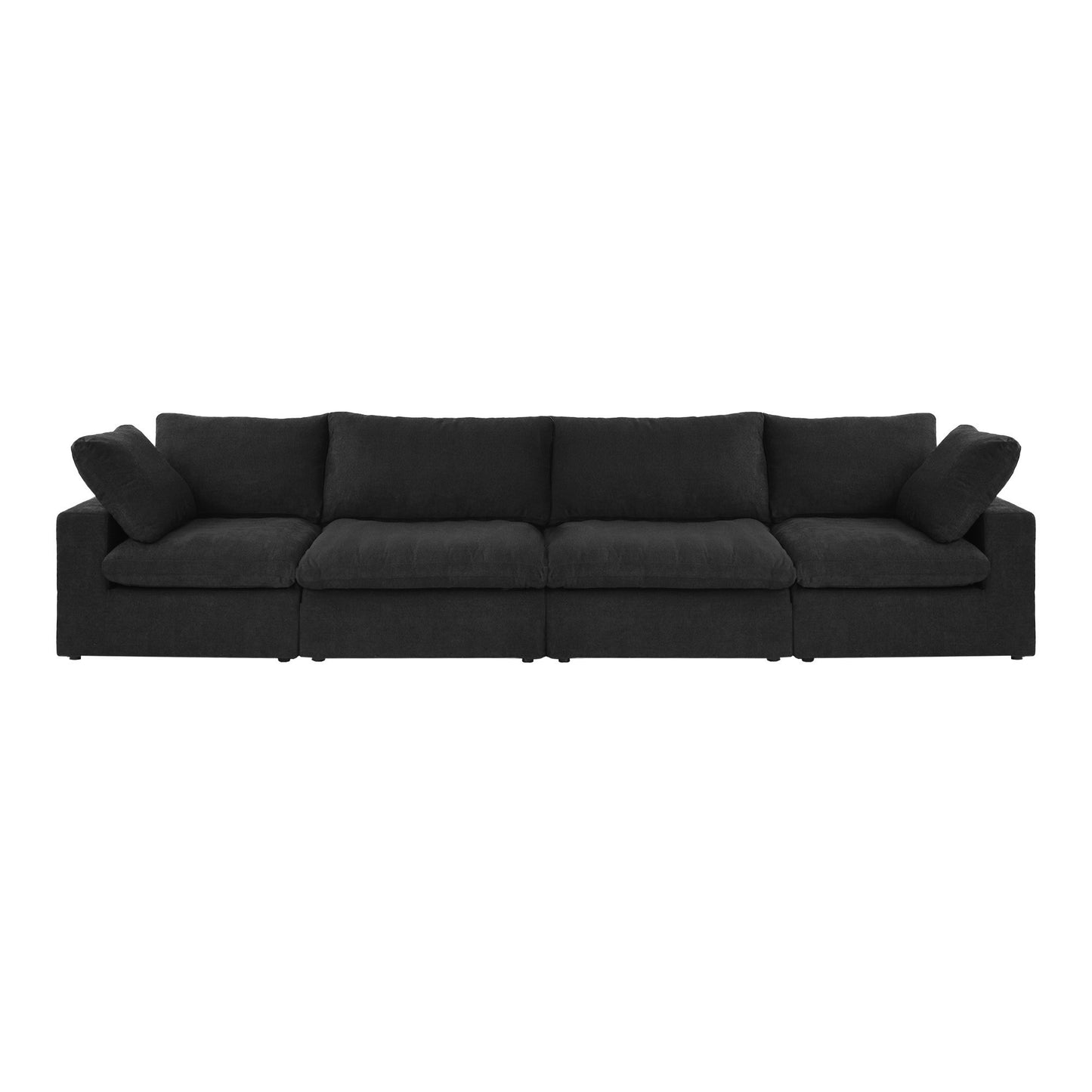 Cloud | 160.6" Sectional Armrest Sofa-4 Seats Lounge Removable Sofa Cover