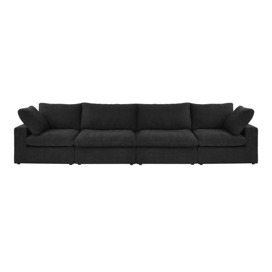 Cloud | 160.6" Sectional Armrest Sofa-4 Seats Lounge Removable Sofa Cover