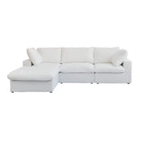 Cloud | 120.45" Sectional Sofa L-Shaped with Ottoman Removable Sofa Cover