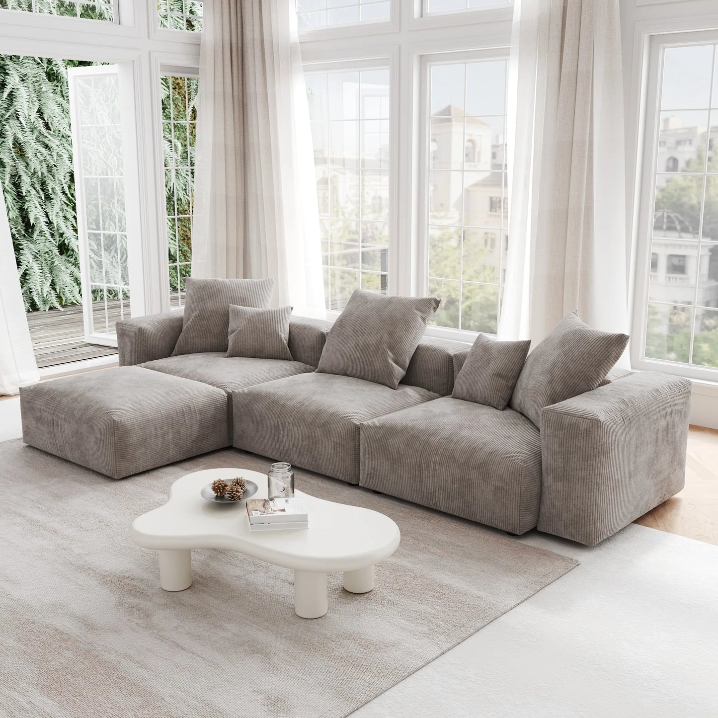 NAVI 141'' Sectional Sofa L shape